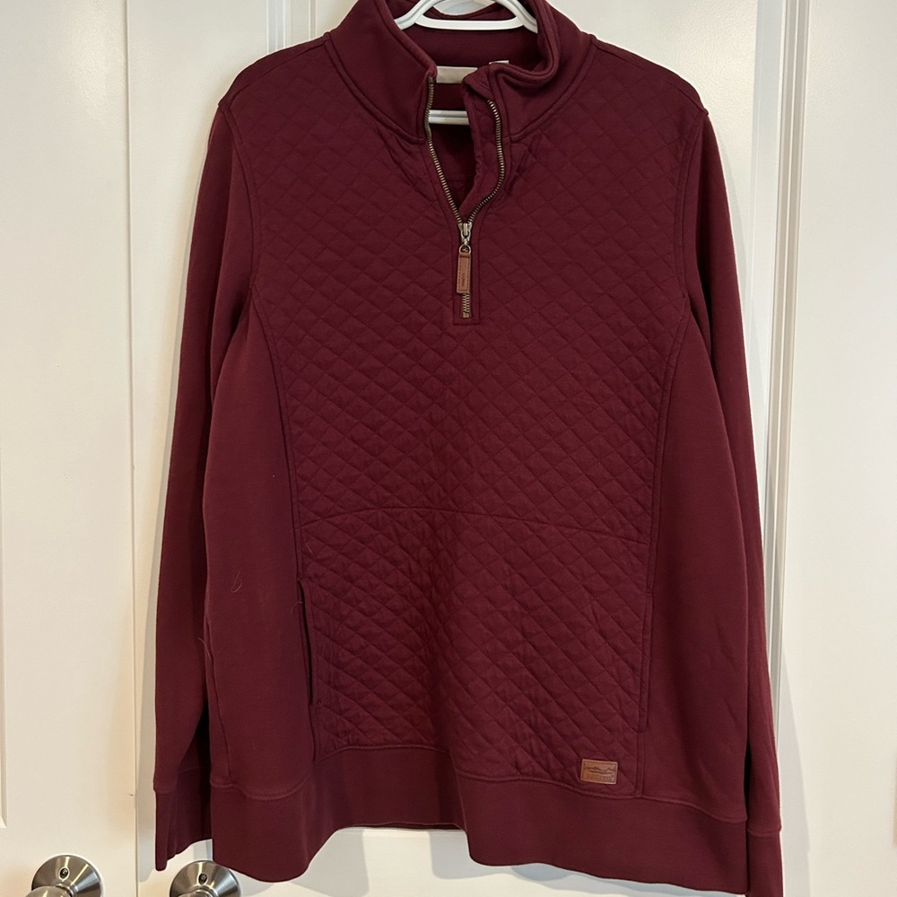 LLBean women’s quilted quarter zip pullover